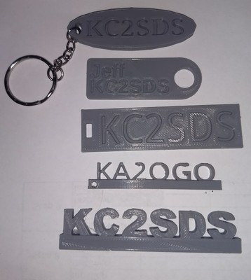 Callsign tags, keychains, and fobs