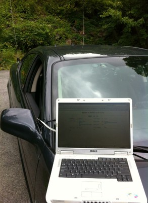 Other laptop on car
