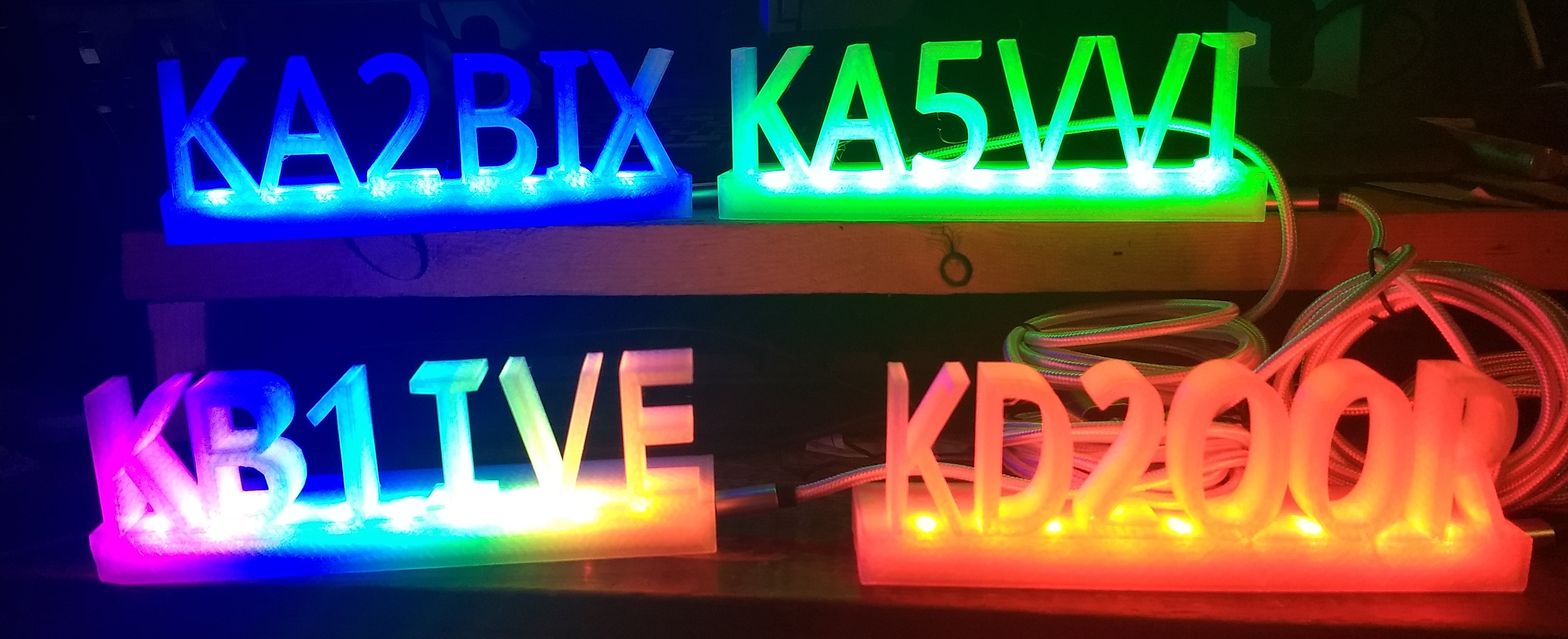 Callsign Desk Plates